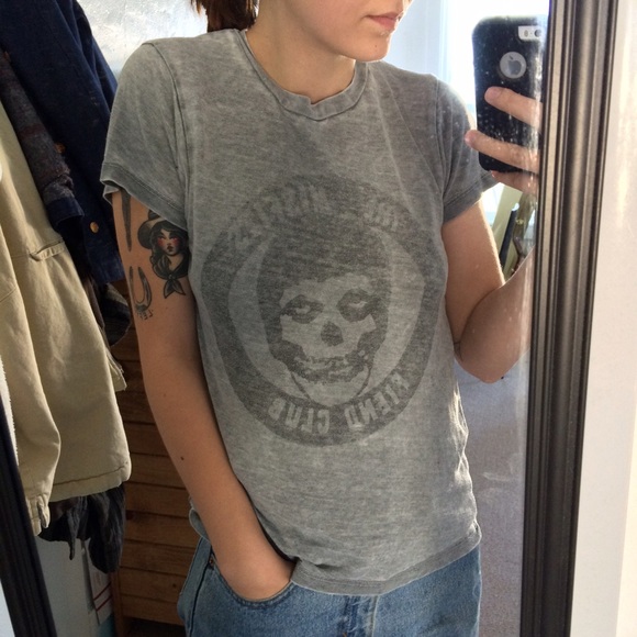 Brandy Melville Grey ' The Misfits' Tee