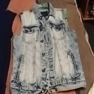 Denim men's jean vest