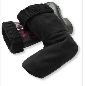 Black mid length llbean wellie warmers