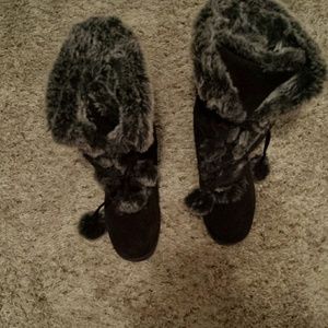 Sporto brown boots with fur