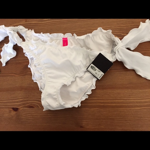 White bikini bottoms
