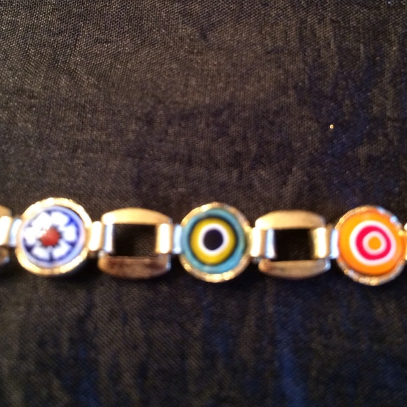 Unique, vintage, gold tone chain bracelet - Picture 1 of 2