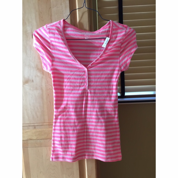 Pink Stripped Shirt from Old Navy