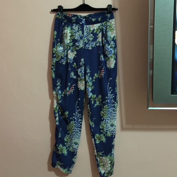 Zara floral trousers