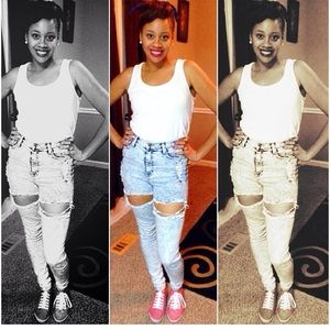 High Rise Acid Jeans