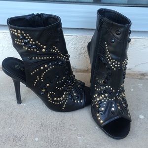 🚫Sold🚫 Peep Toe Embellished Heels