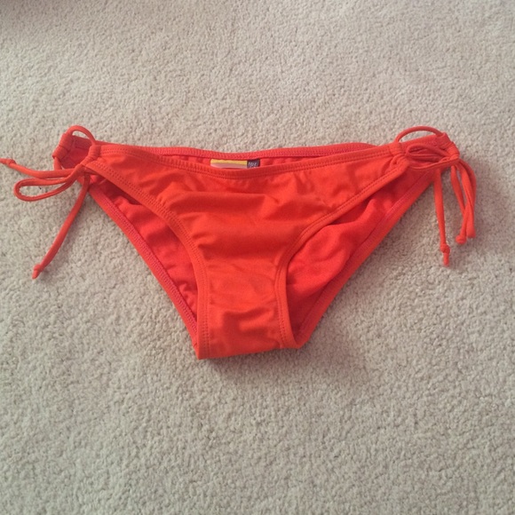 BRIGHT ORANGE SIDE TIE BOTTOMS