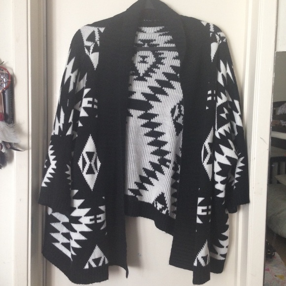Aztec print cardigan