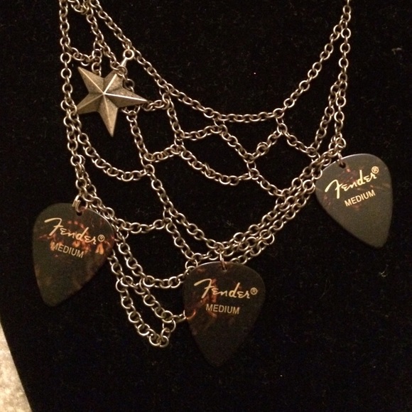 Guitar pick necklace