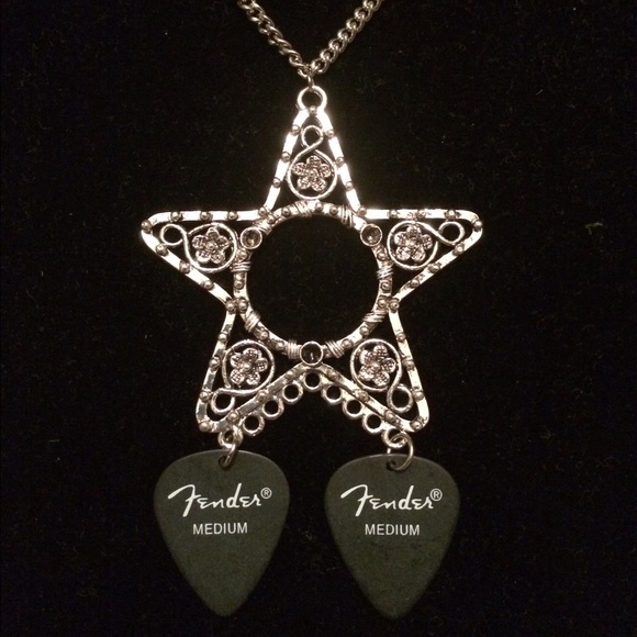Guitar pick necklace
