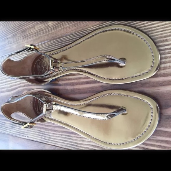 Tory burch gold sandals sale this week only