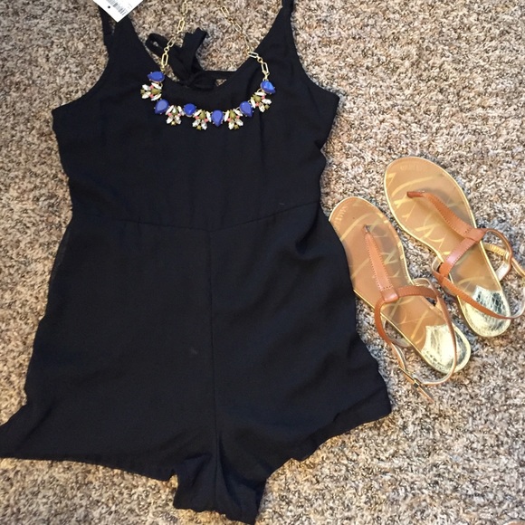 Brandy Melville Other - Brandy Melville- Black Romper, Size S, NWT