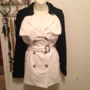 Black and white Pea Coat