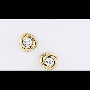 Medium Knotted Rhinestone Earrings