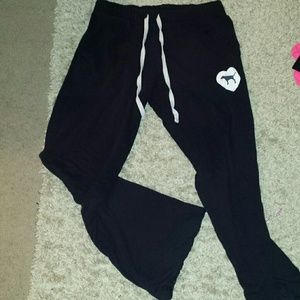 Black Victorias Secret Pink Sweatpants