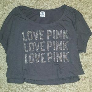 Victorias Secret Pink Crop Shirt