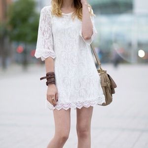 H&M white lace dress