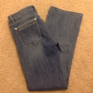 White House black market skinny flare jeans