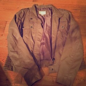 Brown moto jacket