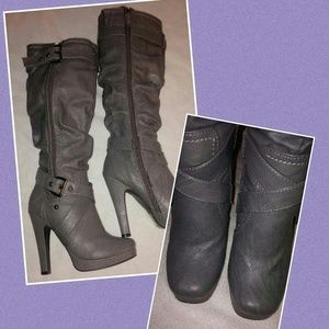 Dark gray boots