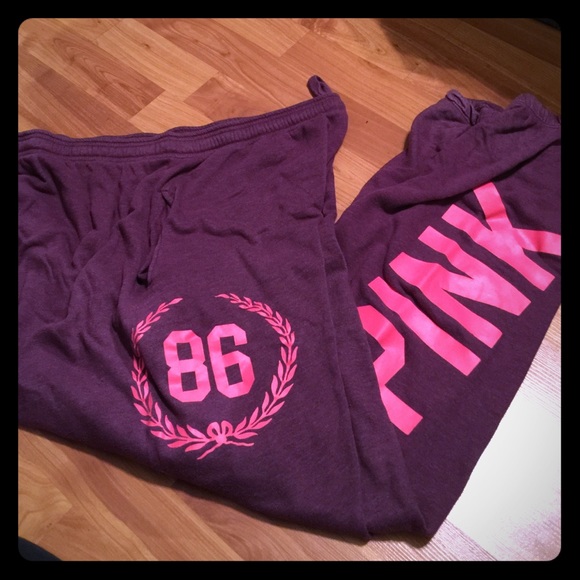 Purple/pink boyfriend sweatpants