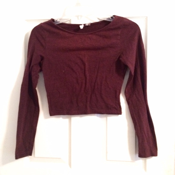 Burgundy crop top