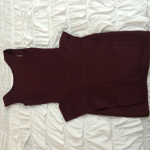Maroon Backless Dress