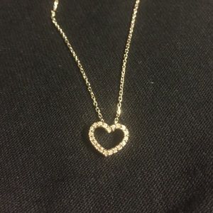Zales diamond heart necklace.