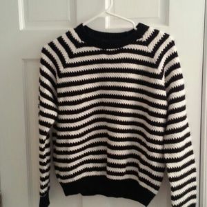 Black and white strip sweater