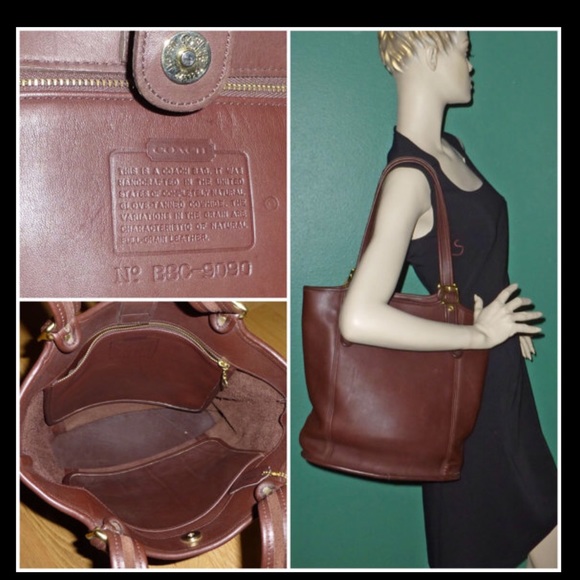 SOLD ON ETSY.......Coach tote USA made Mahogany - Picture 4 of 4