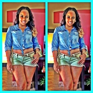 SOLD! True Religion Joey Cut Off Jean Shorts