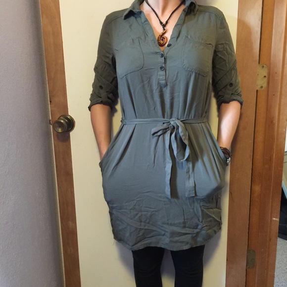 Army green Sonoma dress - Picture 3 of 3