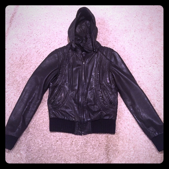Aqua Vintage Leather Jacket
