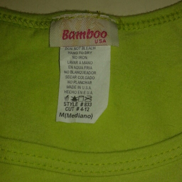 Bamboo green tank top - Picture 3 of 3