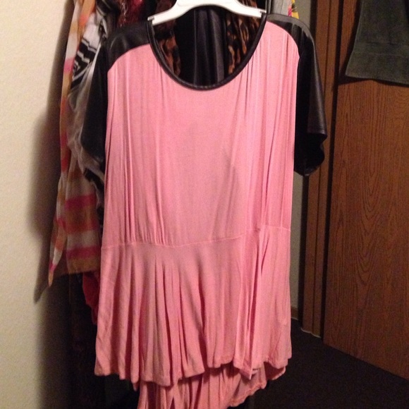 Sexy, pink peplum shirt