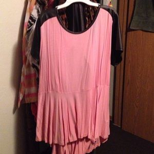 Sexy, pink peplum shirt