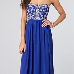 Royal blue prom dress