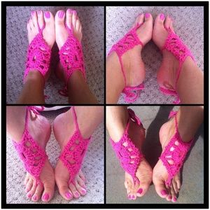 Barefoot sandals crochet