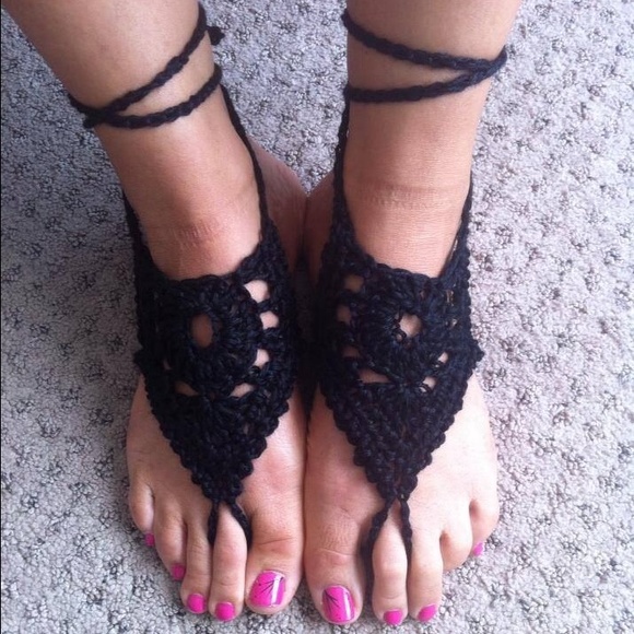Crochet Barefoot sandals - Picture 2 of 3