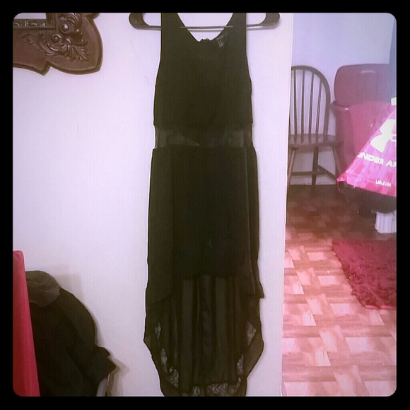 High low black dress