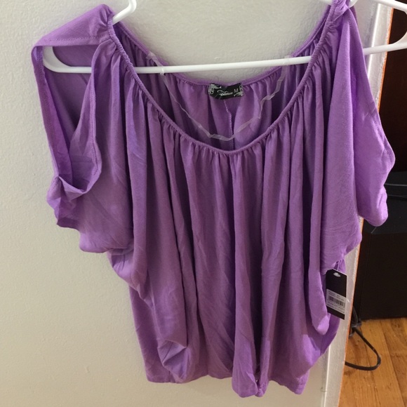 2 cut out shoulder tops