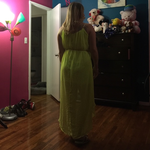 Neon yellow long dress - Picture 4 of 4