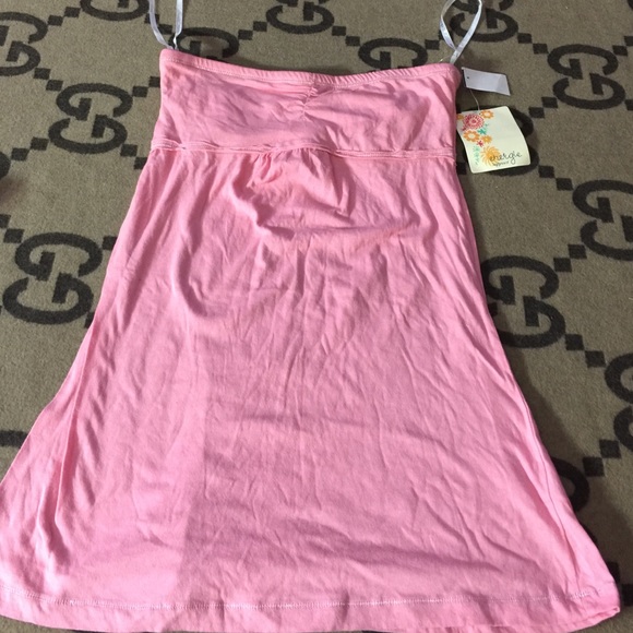 Light pink strapless tank top