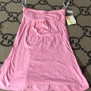 Light pink strapless tank top