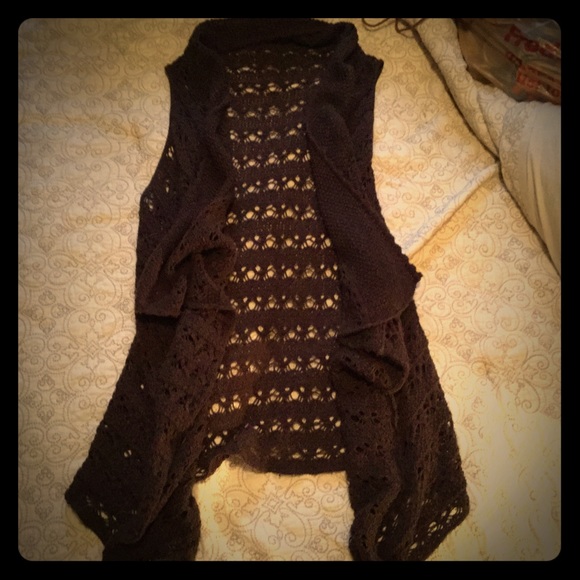 Brown drape cardigan
