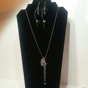 Unique Bullet Necklace and Earrings