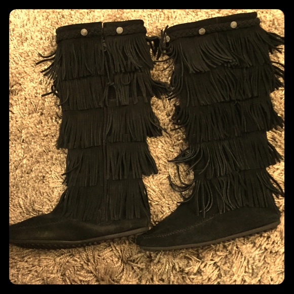 Tall Black MINNETONKA Boots