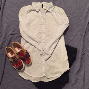 Light blue button up