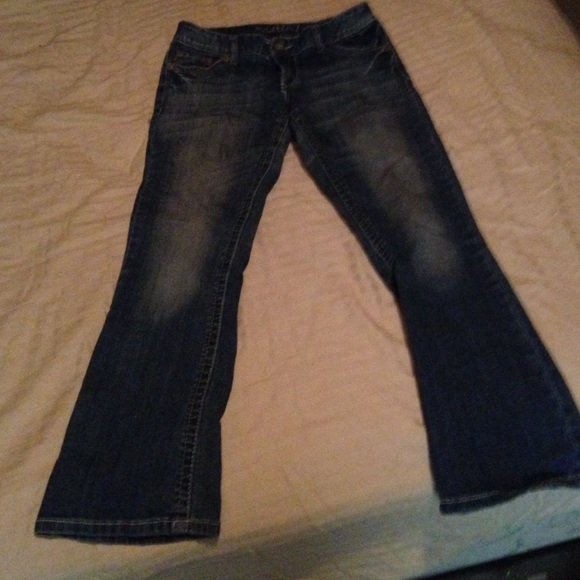 Bootleg denim jeans
