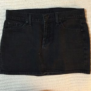 Black denim skirt - seven for all man kind